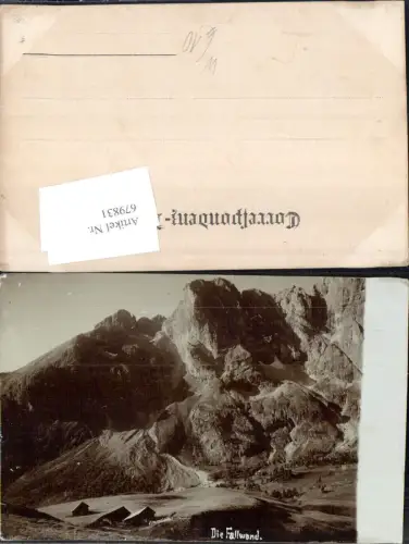 679831 Trentino Foto-AK Fallwand b. Seis am Schlern Dolomiten Sexten Sesto Siusi