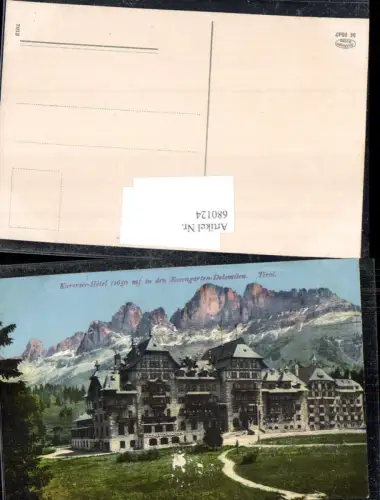 680124 Trentino Karersee Hotel Schluderbach Welschnofen Eggental Rosengarten Dolomiten