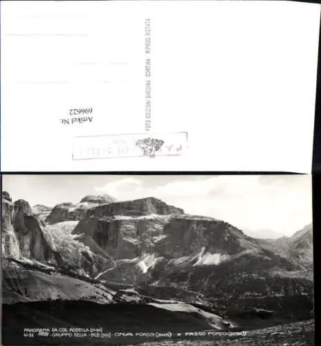 696622 Trentino Passo Pordoi Pordoijoch Sellapass Sella Rodella Dolomiten Sexten