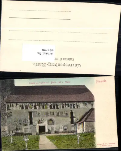 697798 Pinzolo Chiesa San Vigilio col Ballo del a Morte pub Stengel e Co. 7210