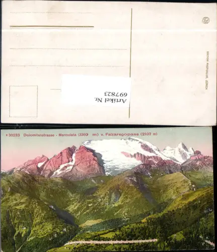 697823 Trentino Dolomiten Dolomitenstrasse Marmolata Falzaregopass Landro Sexten