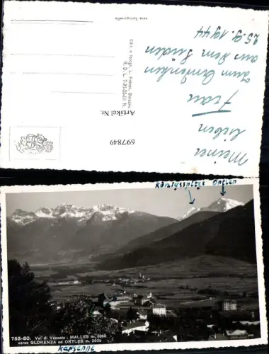 697849 Trentino Val di Venosta Malles Mals Glorenza Ortles