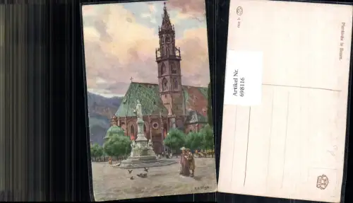 698116 Trentino Künstler AK R. A. Höger Bozen Bolzano Kirche