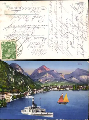 701404 Trentino Riva Gardasee Lago di Garda Dampfer