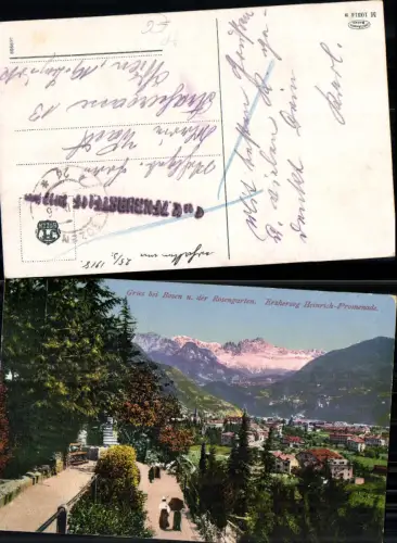 701411 Trentino Gries bei Bozen Bolzano Feldpost Zensurstelle