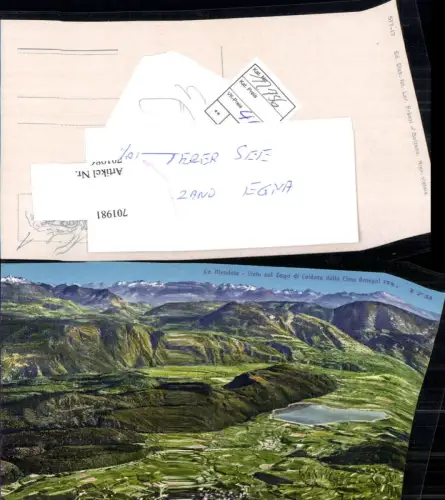701981 Trentino Vogelschau La mendola Lago di Caldaro Penegal Südtirol