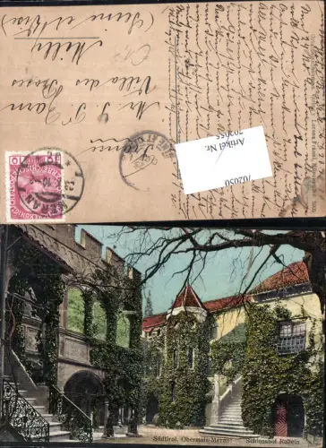 702050 Trentino Meran Merano Obermais Schloss Rubein Schlosshof