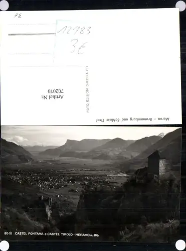 702070 Trentino Meran Merano Schloss Tirol Tirolo Castel Fontana