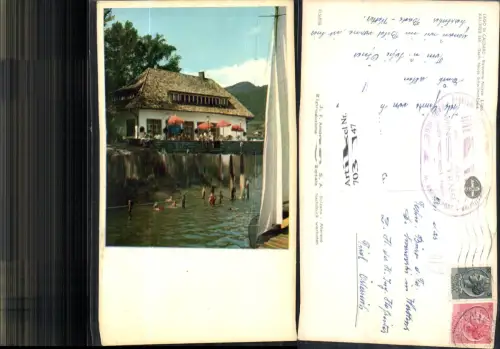 703147 Trentino Bolzano Lago di Caldaro Kalterer See Kaltern am See Gasthaus Neues Schwimmbad