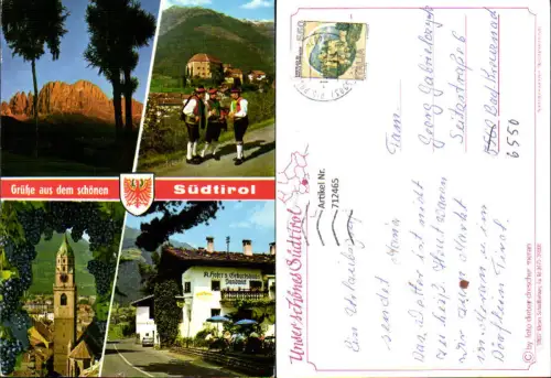 712465 Mehrbild AK Rio di Pusteria Tracht A. Hofer Geburtshaus Sandwirt Südtirol