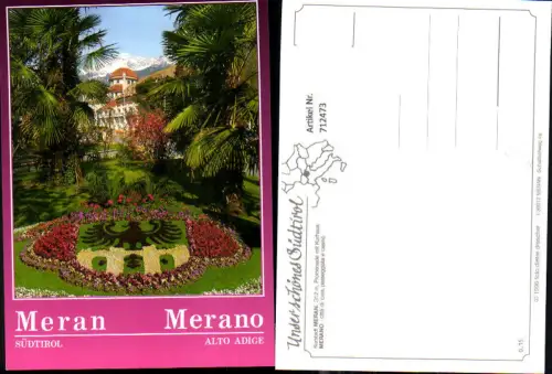 712473 Meran Promenade mit Kurhaus Merano citta di cura passeggiata e casino Südtirol