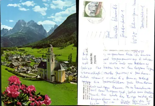 712474 Sesto Pusteria con Cima Sexten Pustertal mit 9,10,11 u. 12 Kofel Südtirol