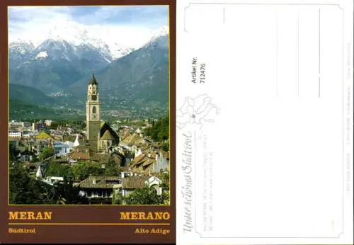 712476 Meran Ansicht mit Zielspitze Merano citta di cura veduta con Cima di Tel Südtirol