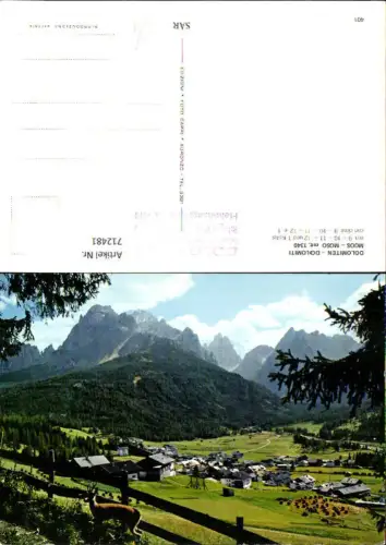 712481 Dolomiten Dolomiti Moos Moso mit 9,10,12 und 1 Kofel con cime Südtirol