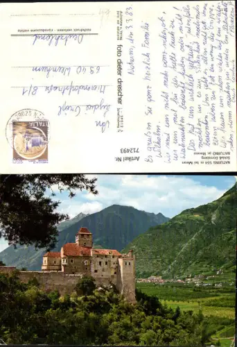 712493 Naturns b. Meran Schloss Dornsberg Naturno pr. Merano Südtirol