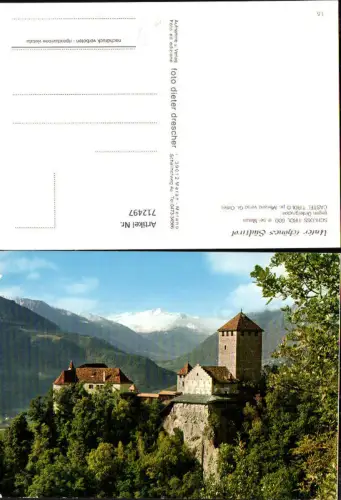 712497 Schloss Tirol b. Meran geg. Ortlergrupppe Castel Tirolo pr. Merano verso Gr. Ortles Südtirol