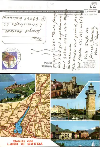 712514 Lago di Garda Gardasee Lagekarte u. Ansichten Südtirol