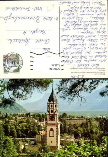 712524 Meran Blick v. Tappeinerweg geg. d. Mendel Merano vista dalla Pass. Tappeiner verso la Mendola Südtirol