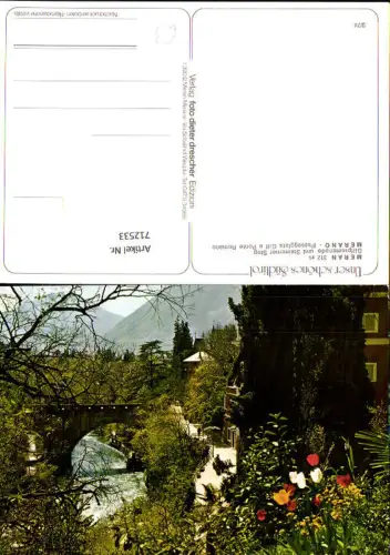 712533 Meran Gilfpromenade u. Steinerner Steg Merano Passeggiata Gilf e Ponte Romano Südtirol