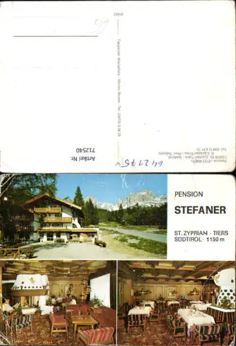 712540 Mehrbild AK Pension Stefaner St Zyprian Tiers S. Cipriano Tires Bolzano Südtirol
