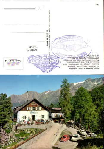 712543 Rifugio Genziana Enzianhütte Val Martello Bolzano Martelltal Cevedale Ortlergebiet VW Käfer Südtirol