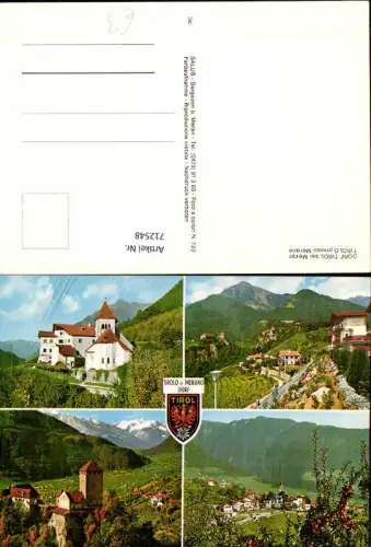 712548 Mehrbild AK Dorf Tirol b. Meran Tirolo presso Merano Südtirol