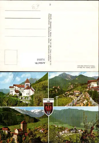 712552 Mehrbild AK Dorf Tirol b. Meran Tirolo presso Merano Südtirol
