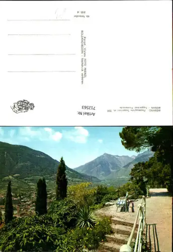 712563 Foto AK Merano Passeggiata Tappeiner Meran Tappeiner Promenade Südtirol