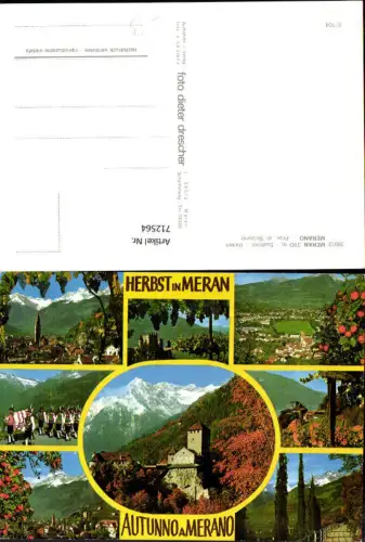 712564 Mehrbild AK Meran Merano Herbst Autunno Südtirol