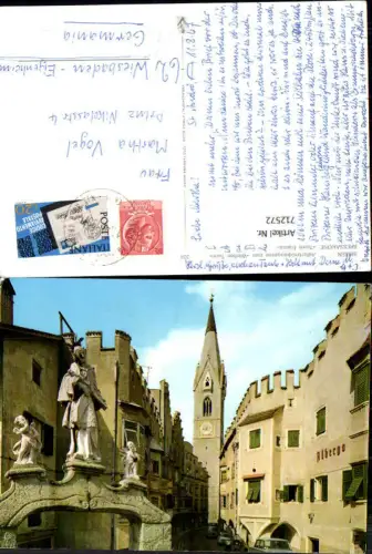 712572 Foto AK Brixen Adlerbrückengasse zum Weißen Turm Bressanone Torre bianca Südtirol