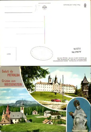 712576 Mehrbild AK Santuario di Pietralba Maria Weissenstein Monte S. Pietro Petersberg Convento Südtirol