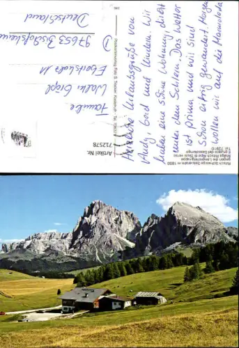 712578 Ritsch Schwaige Seiseralm Malga Ritsch Alpe di Siusi verso il gruppo del Sassolungo Südtirol