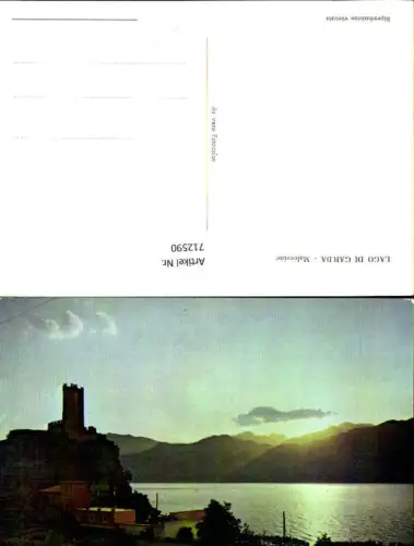 712590 Lago di Garda Malcesine Gardasee Burg Sonnenuntergang Südtirol