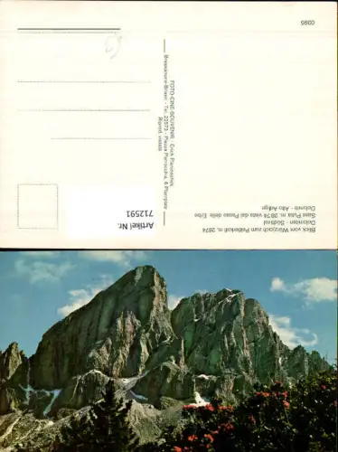 712591 Blick v. Würzjoch z. Peitlerkofl Dolomiten Sass Putia vista dal Passo delle Erbe Dolomiti Südtirol