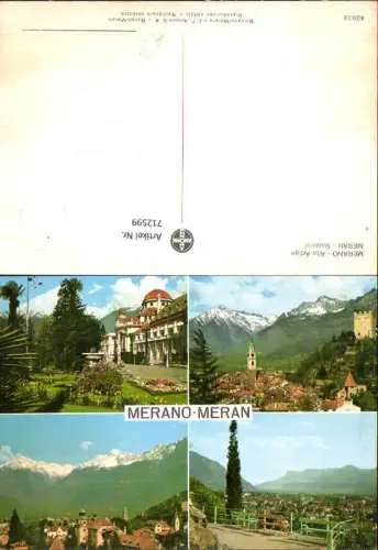 712599 Mehrbild AK Merano Meran Südtirol