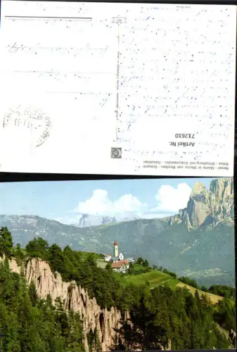 712610 Renon Monte di Mezzo con Rivelloni Dolomiti Ritten Mittelberg m. Erdpyramiden Dolomiten Südtirol