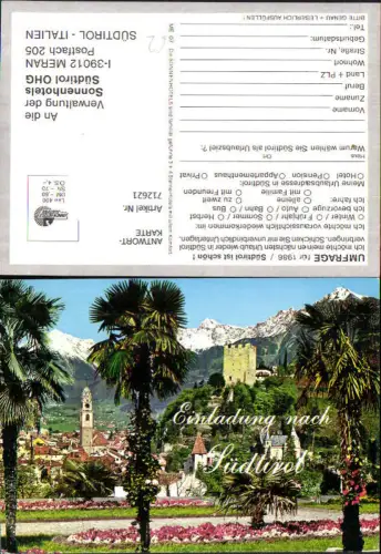 712621 Meran Merano Umfrage 1986 Südtirol