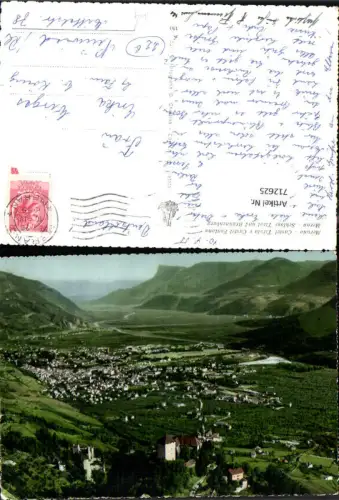 712625 Foto AK Merano Meran Castel Tirolo e Castel Fontana Schloss Tirol u. Brunnenburg Südtirol