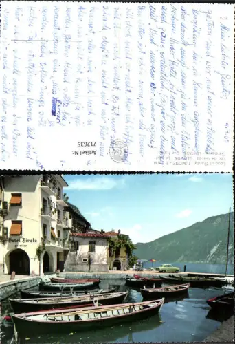 712635 Foto AK Lago di Garda Limone Il Porto Gardasee Hafen Boote Südtirol