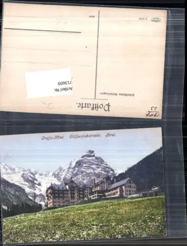 713609 Trentino Trafoi Hotel Stilfserjochstrasse Trentino Sulden Solda