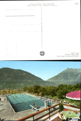 716896 Trentino Dorf Tirol Tirolo Meran Merano Schwimmbad Freibad Bad