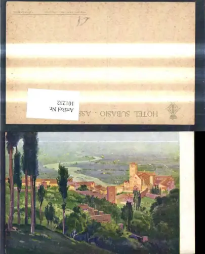 101232,Künstler Ak Umbria Assisi Hotel Subasio