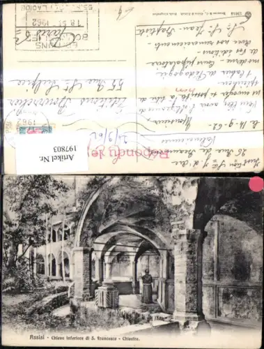 197803,Umbria Assisi Chiesa inferiore di S Francesco Chiostra