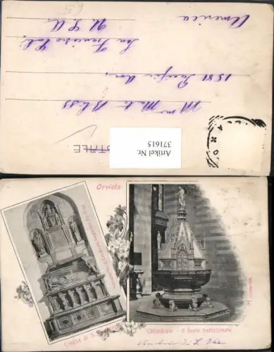 371615,Umbira Terni Orvieto Cattedrale Il fonte battesimale Chiesa di S. Domenico Altar Brunnen