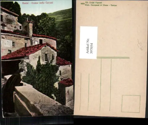 397054,Umbria Perugia Assisi Eremo delle Carceri Kloster Mönch