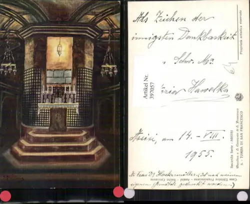 397057,Umbria Perugia Assisi Basilica e S. Convento di S. Francesco Tomba Grabmal