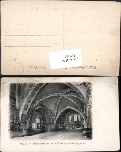 419326,Umbria Perugia Assisi Chiesa inferiore di S. Francesco dall'ingresso Kirche