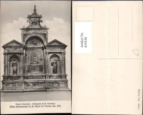 419330,Umbria Perugia Trevi Collegiata di S. Emiliano Altare Monumentale Altar