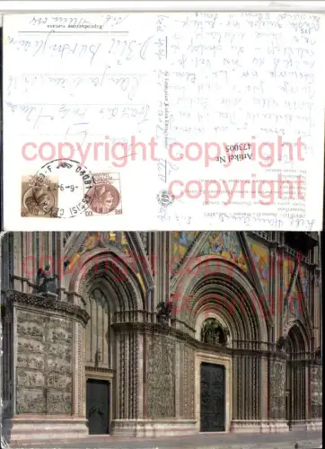 473005,Umbria Terni Orvieto Duomo Bassorilievi Kirche Portal