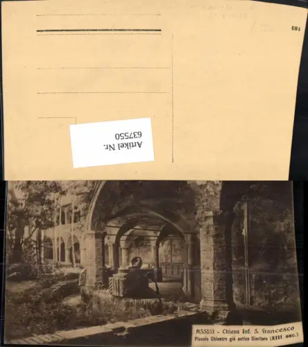637550,Assisi Chiesa Inf. S. Francesco Piccolo Chiostro Umbria Italy